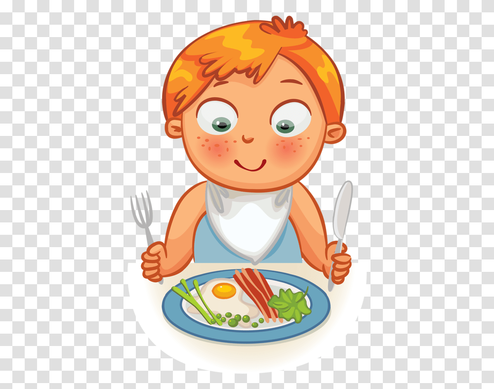 Kids Eating Clipart Kid Eating, Fork, Cutlery, Chef, Food Transparent Png