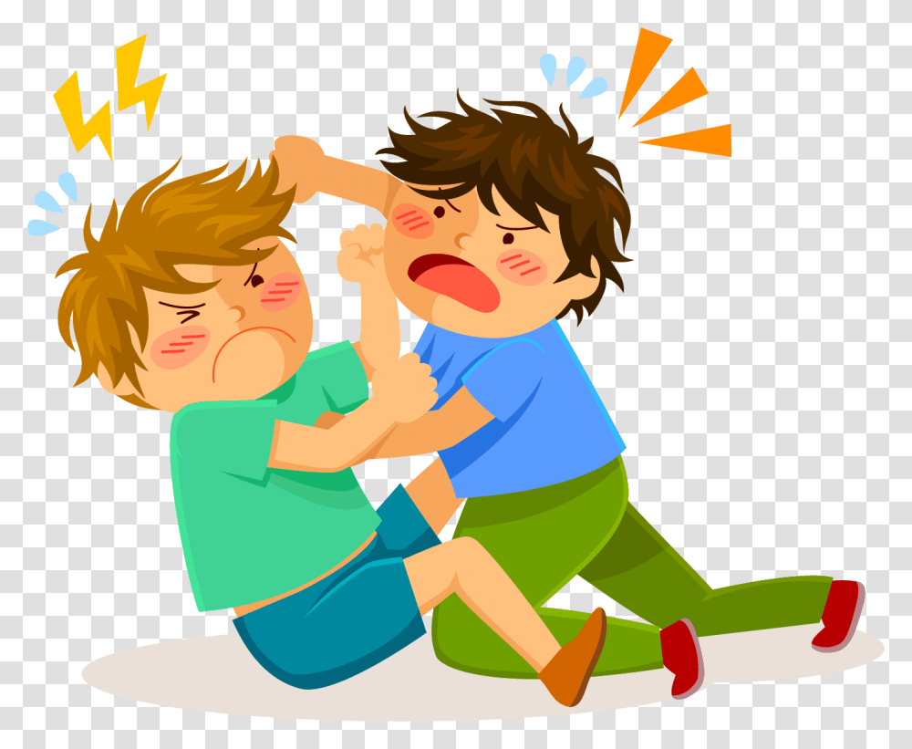 Kids Fighting Amp Free Kids Fighting Hitting Clipart, Person, Human, People Transparent Png
