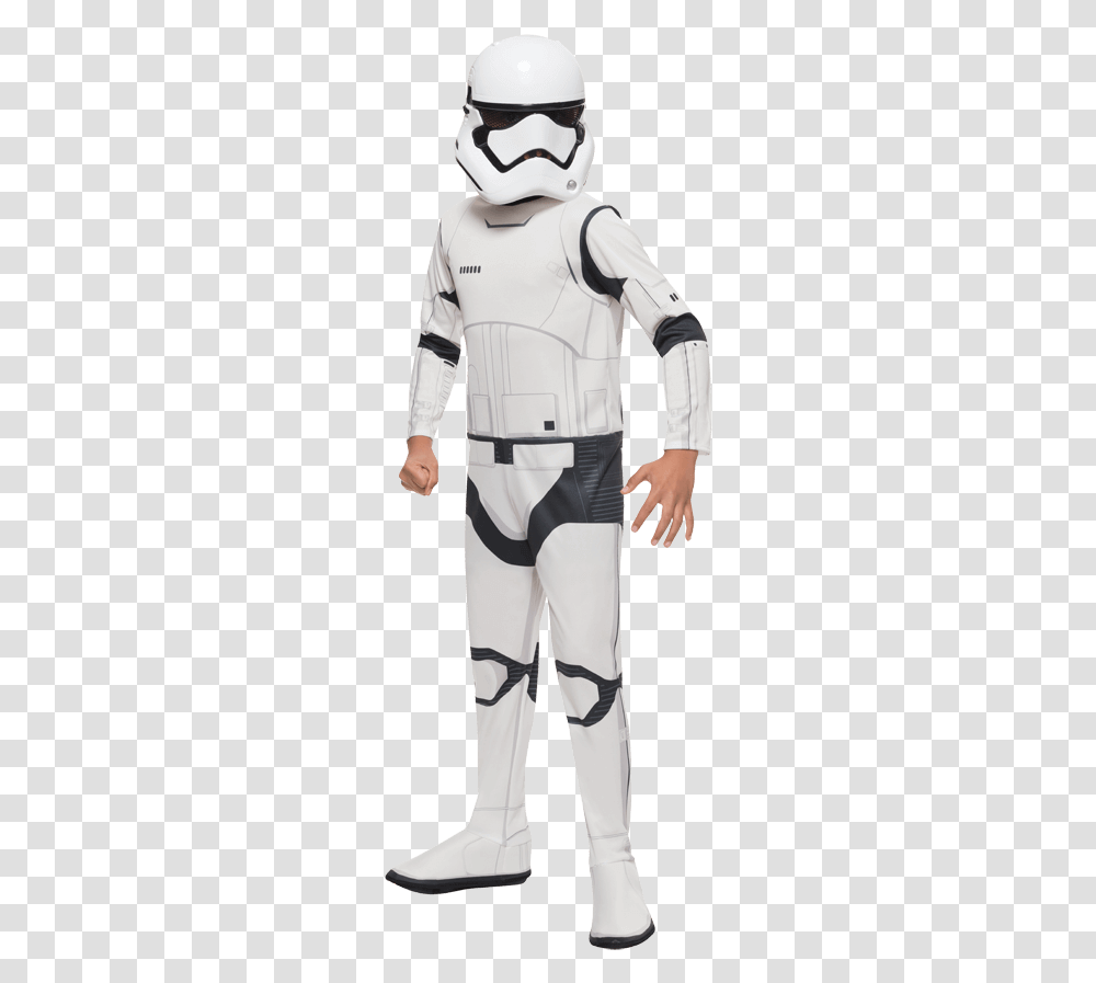 Kids First Order Stormtrooper Costume Stormtrooper Costume For Kids, Person, Helmet, Long Sleeve Transparent Png