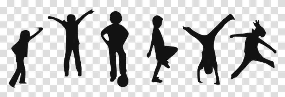 Kids Fitness Clipart, Silhouette, Person, Pedestrian, People Transparent Png