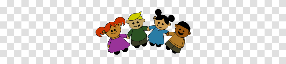 Kids Holding Hands Clipart, Family, Elf, Mascot Transparent Png