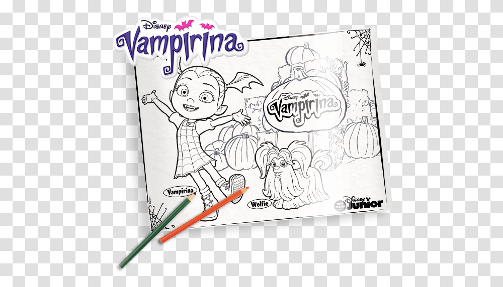 Kids Holiday Club Dstv Disney Vampirina Coloring Book, Drawing, Doodle Transparent Png
