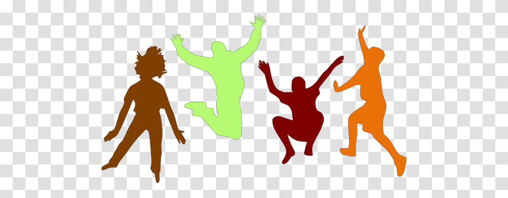 Kids Jumping, Person, Kicking, Silhouette, Leisure Activities Transparent Png