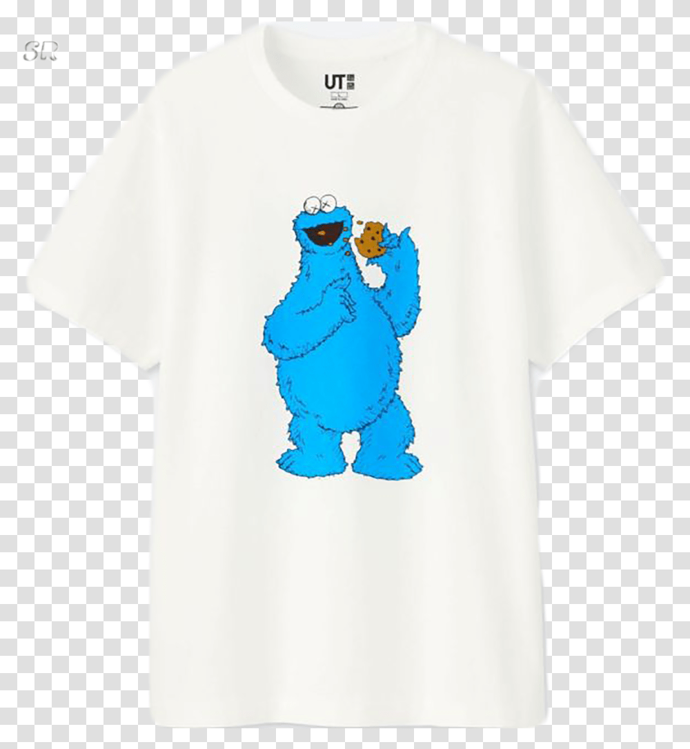 Kids Kaws X Sesame Street T Shirt Kaws X Uniqlo Cookie Monster, Apparel Transparent Png