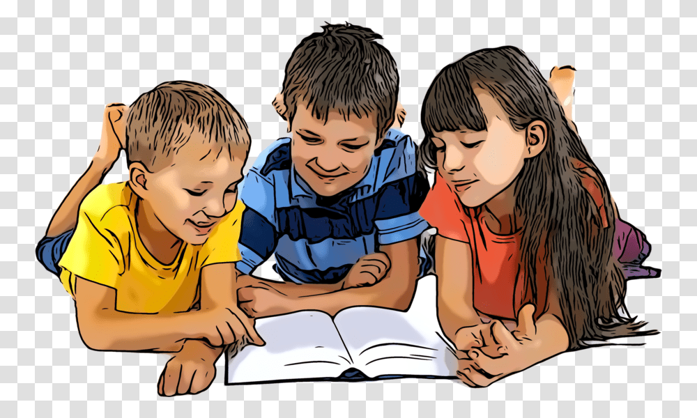 Kids Learning Background Child, Person, Human, Reading, People Transparent Png