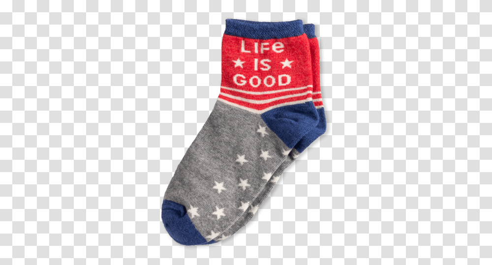 Kids Life Is Good Stars Amp Stripes Quarter Socks Sock, Stocking, Christmas Stocking, Gift Transparent Png