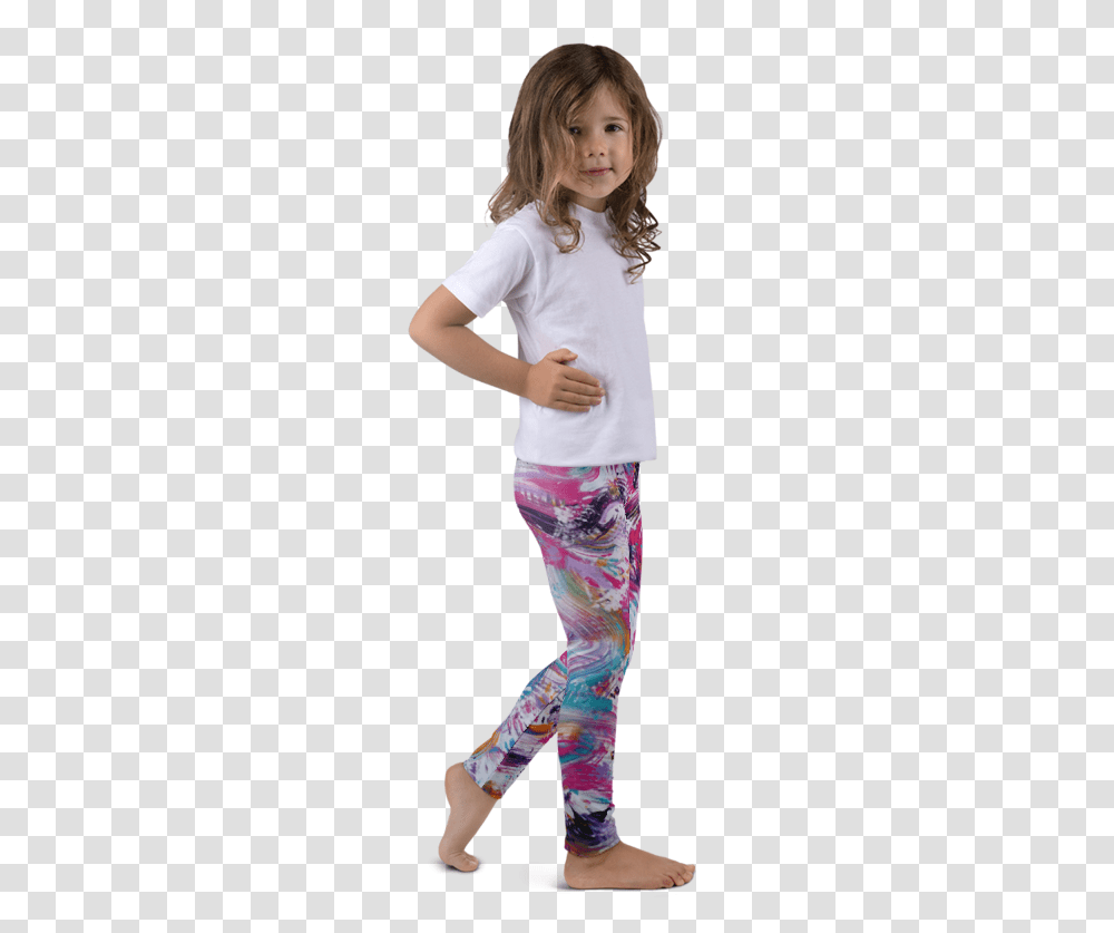 Kids Lifequots Dance Colorful Leggings Children's Leggings Mock Up, Sleeve, Person, Pants Transparent Png