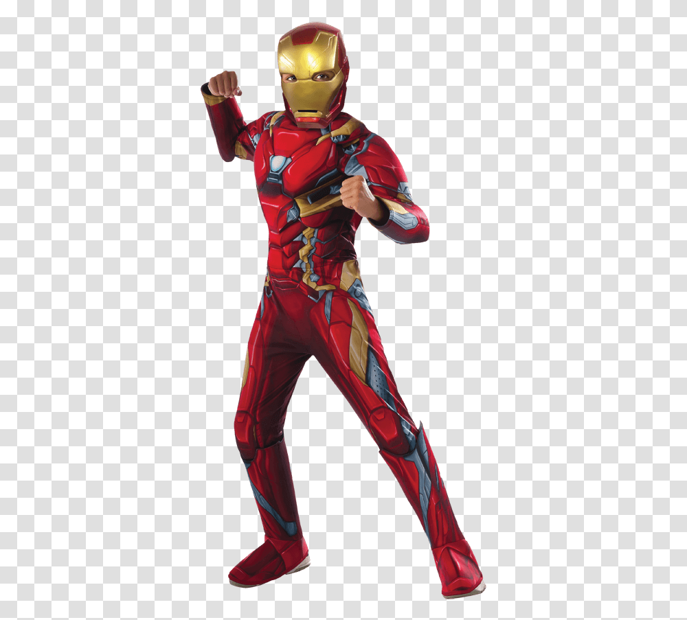 Kids Marvel Civil War Deluxe Iron Man Costume Boys Marvel Superhero Costume, Person, Human, Dance, Dance Pose Transparent Png