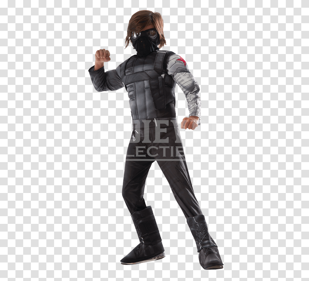 Kids Marvel Civil War Deluxe Winter Soldier Costume, Ninja, Person, Human, Counter Strike Transparent Png
