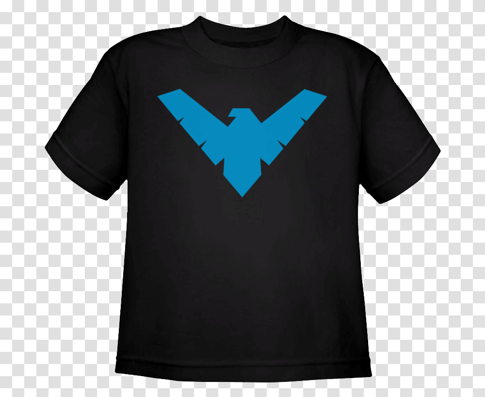 Kids Nightwing Logo T Shirt Nightwing Symbol, Apparel, Batman Logo, Person Transparent Png