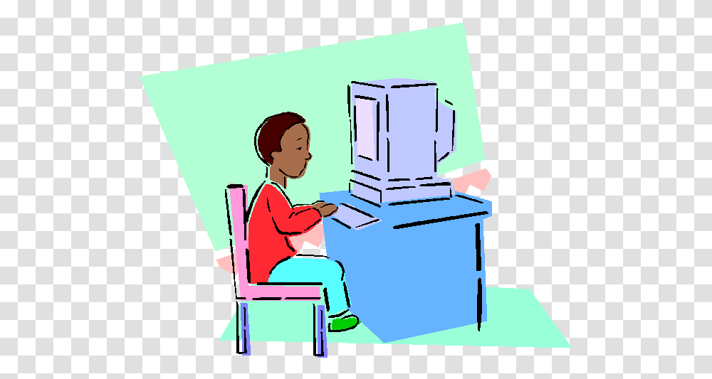 Kids On Computers Clipart Free Download Clip Art, Person, Sitting, Female Transparent Png