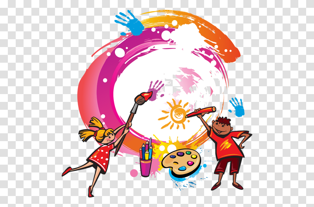 Kids Painting Vector Creative Kids, Person, Outdoors Transparent Png