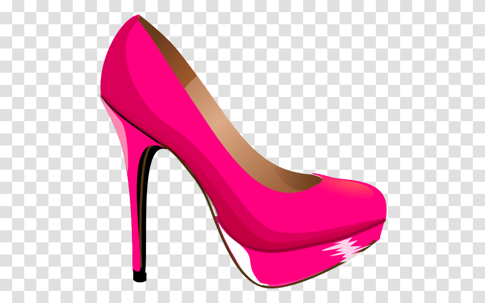 Kids Pink Clip Art Hot Pink High Heel, Apparel, Shoe, Footwear Transparent Png