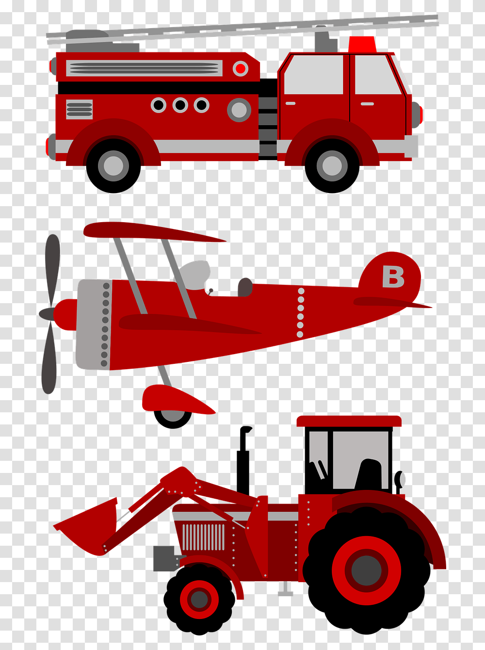 Kids Plane, Fire Truck, Vehicle, Transportation, Aircraft Transparent Png