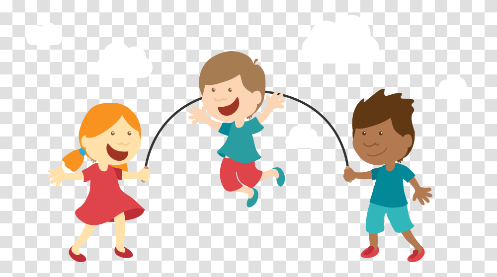 Kids Play Cartoons Cartoon Images Of Skipping, Person, Cupid, People, Girl Transparent Png