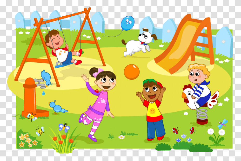 Kids Playing Clipart Safety Rules At Playground, Toy, Swing Transparent Png