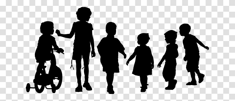 Kids Playing Silhouette Image, Alphabet, Logo Transparent Png