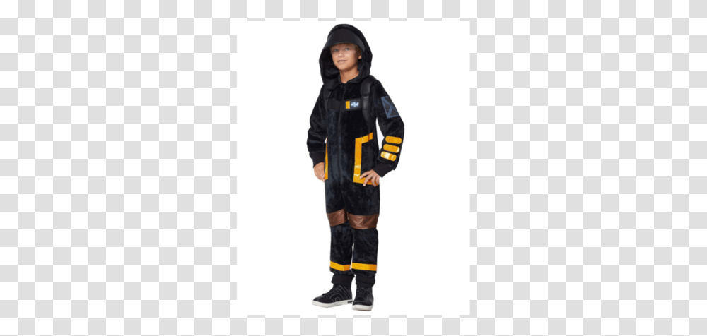 Kids Plush Dark Voyager Costume Halloween Supply Usa, Apparel, Coat, Person Transparent Png