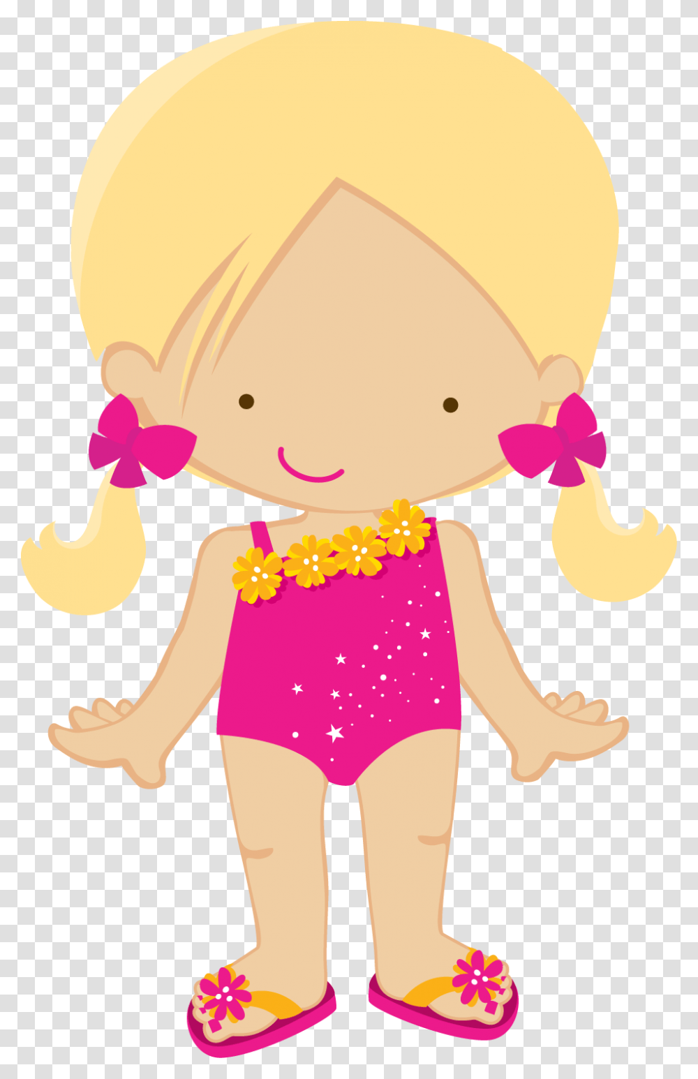 Kids Pool Party Clip Art Dress Up Doll Clipart, Rattle, Food, Toy, Balloon Transparent Png