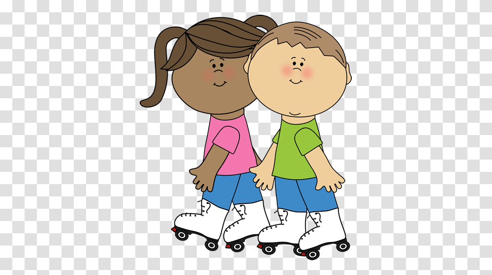Kids Roller Skating Clip Art, Family, Girl, Female, Child Transparent Png