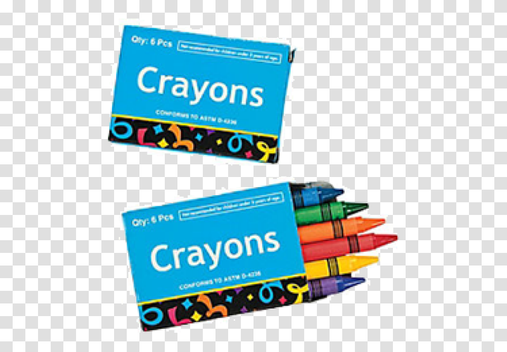 Kids Rule Blue Box 6 Piece Crayon Sets Crayon, Flyer, Poster, Paper Transparent Png