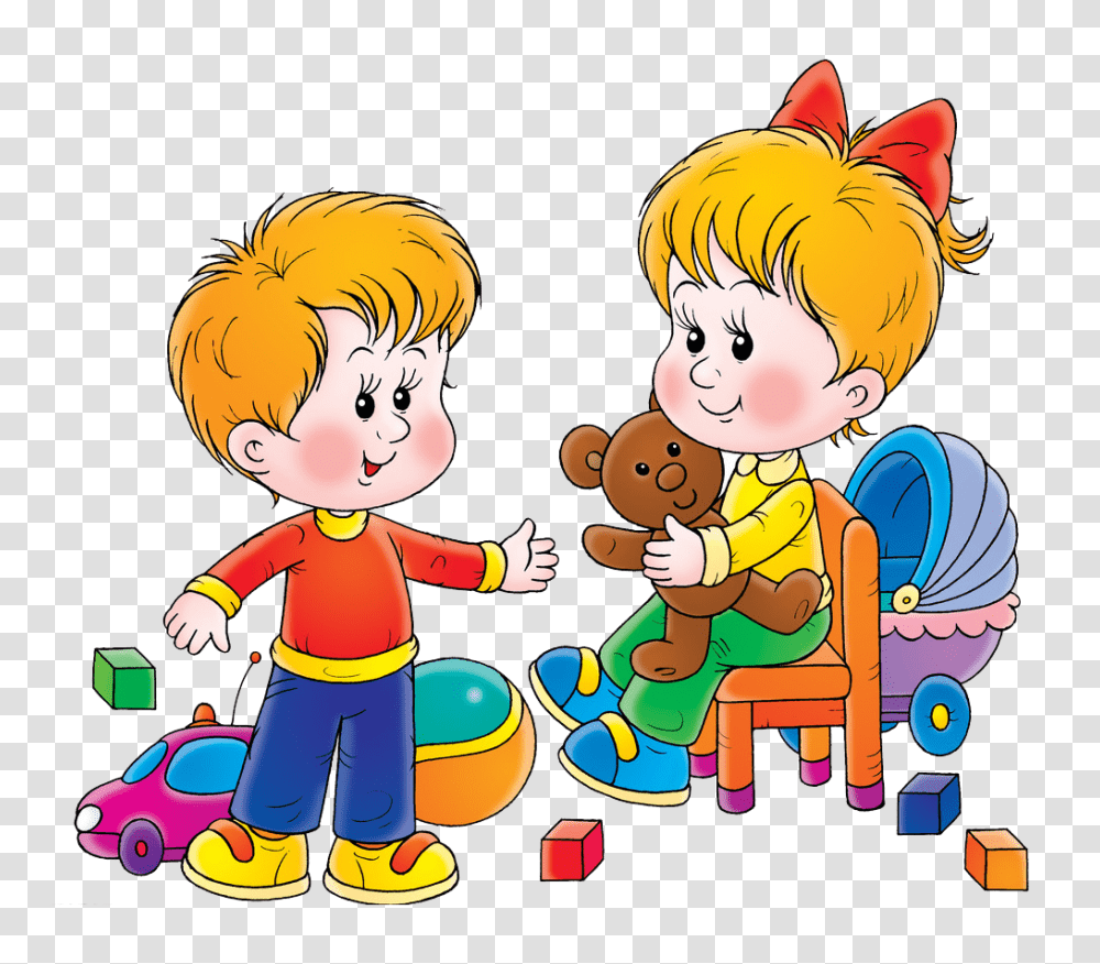 Kids Sharing Toys & Free Toyspng Brother And Sister Clip Art, Person, People, Washing, Drawing Transparent Png