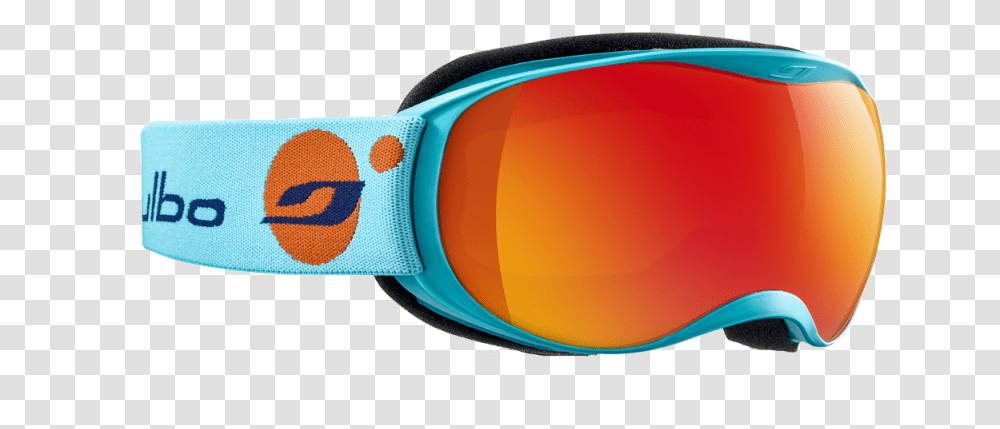 Kids Ski Goggles Julbo Atmo Cyan Blue Orange Flash Fire Julbo, Accessories, Accessory, Sunglasses, Helmet Transparent Png