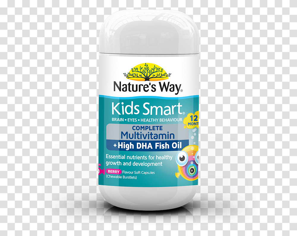 Kids Smart Burstlets Complete Multivitamin 50s Nature's Way, Cosmetics, Deodorant, Bottle Transparent Png