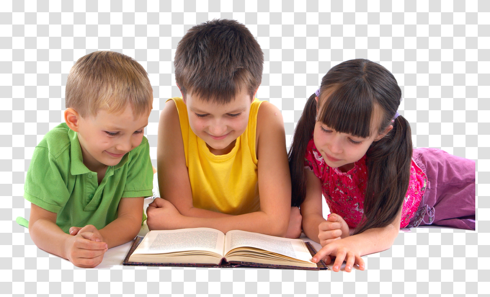 Kids Studying Clipart Background Children Reading A Book, Person, Human, Boy Transparent Png