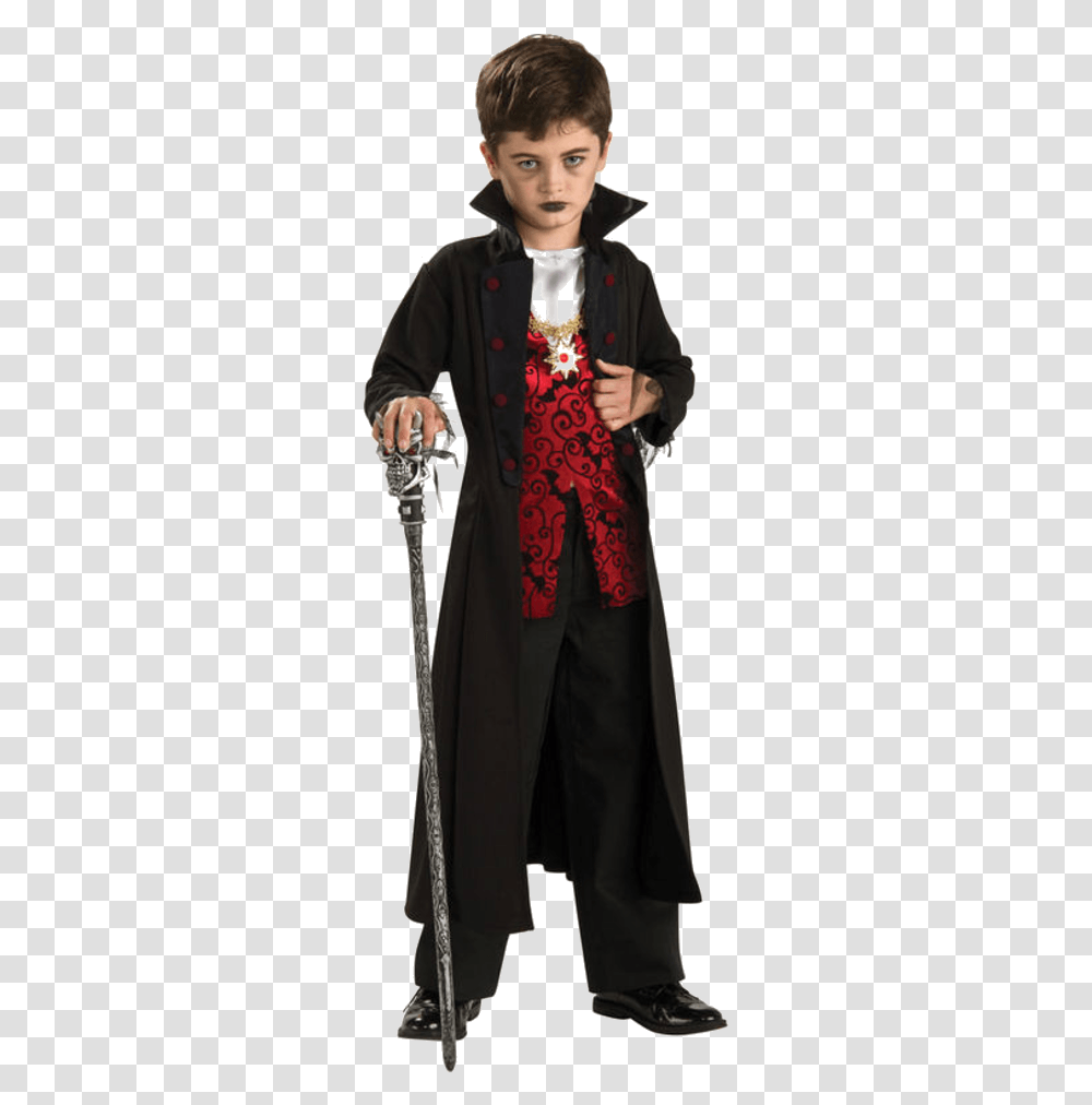 Kids Vampire Costume, Person, Coat, Overcoat Transparent Png