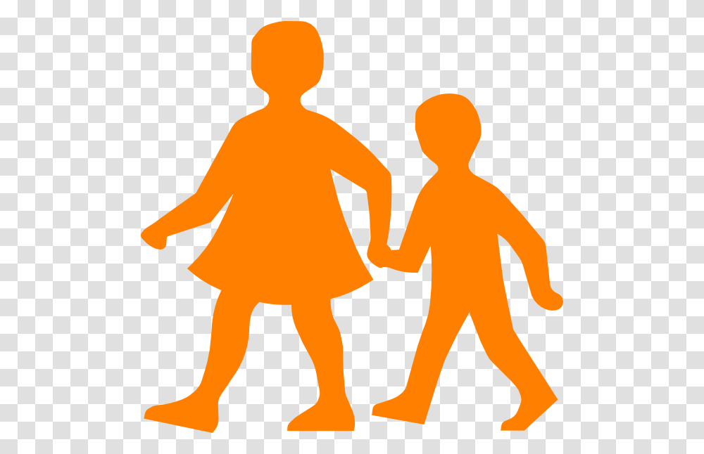 Kids Walking Clipart, Person, Human, Hand, Silhouette Transparent Png
