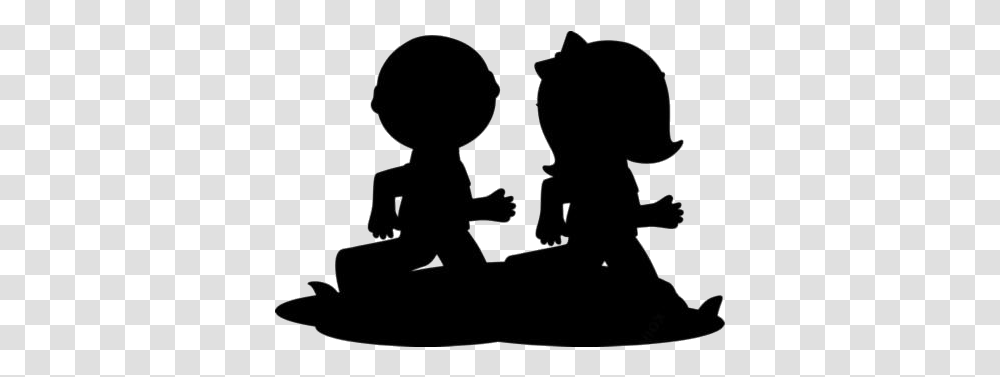 Kids Walking Images Silhouette, Person, People, Baby, Kneeling Transparent Png