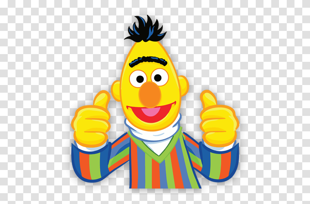 Kids Wall Sticker Bert Of Sesame Street, Toy, Performer, Thumbs Up, Finger Transparent Png