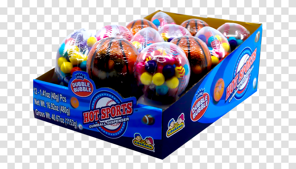 Kidsmania Dubble Bubble Hot Sports Gumball Dispenser Kidsmania Hot Sports Gum Ball, Sweets, Food, Confectionery, Candy Transparent Png