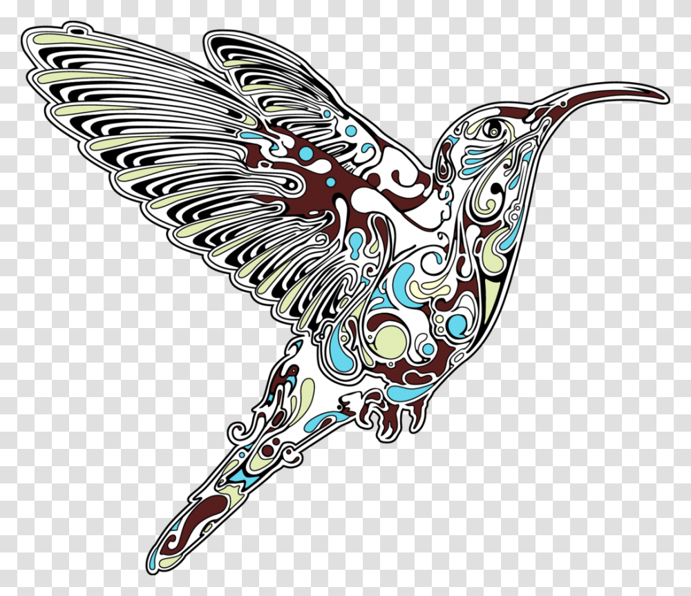 Kiera Hummingbird Canvas Print Illustration, Animal, Doodle Transparent Png