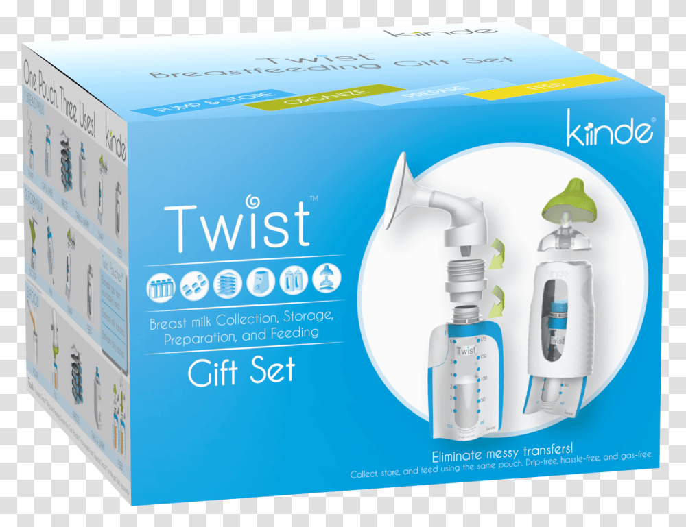 Kiinde Twist Gift Set Box, Bottle, Light, Toothpaste, Label Transparent Png