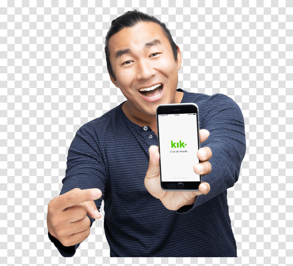 Kik Careers Kik Messenger, Mobile Phone, Electronics, Cell Phone, Person Transparent Png