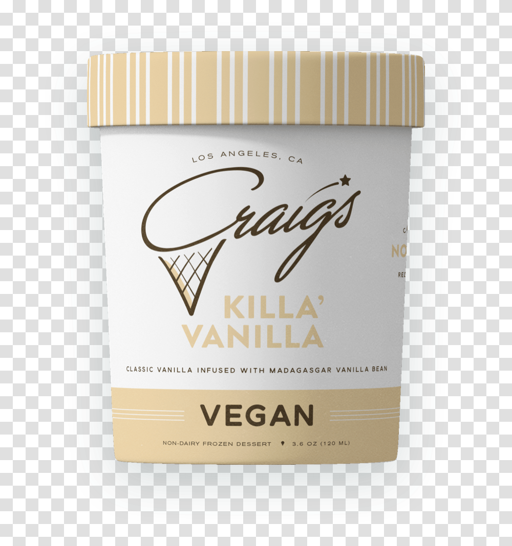 Killa Craigs Vegan Ice Cream, Label, Beverage, Drink Transparent Png