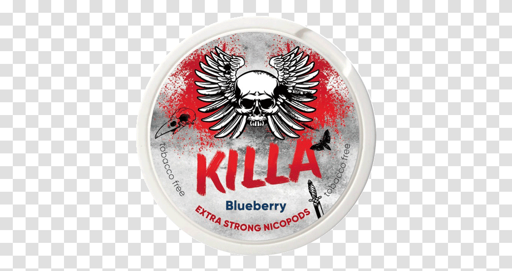 Killa Extra Strong Blueberry Tobaccofree Snus Killa Cold Mint, Logo, Symbol, Trademark, Emblem Transparent Png