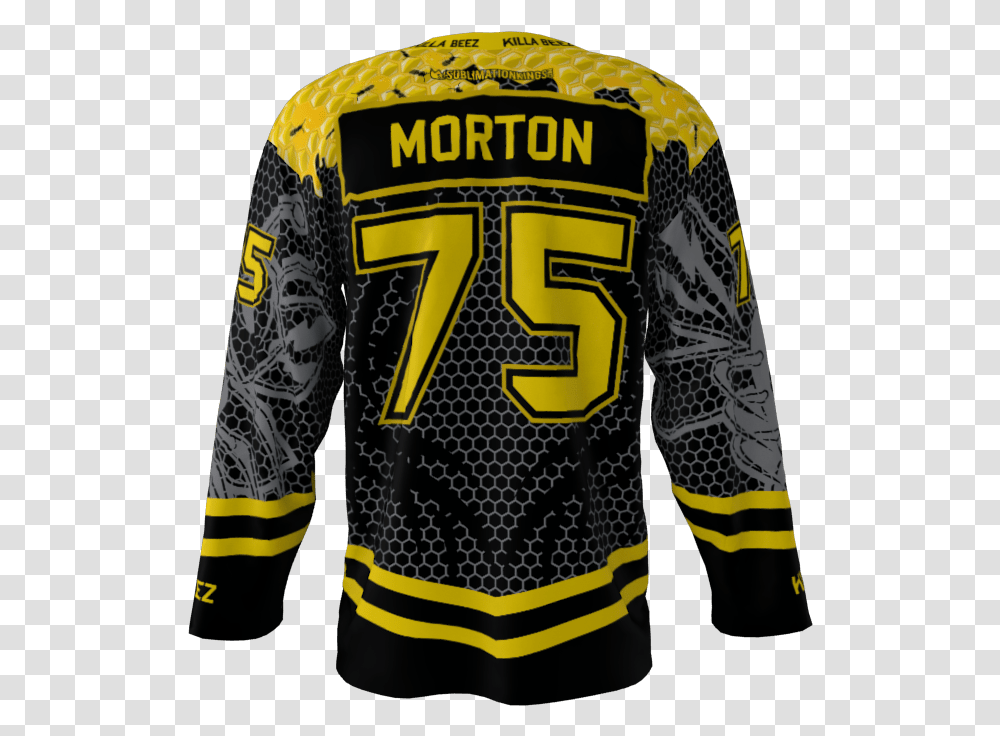 Killer Bees Black Custom Hockey Jersey Sweater, Apparel, Shirt, Coat Transparent Png