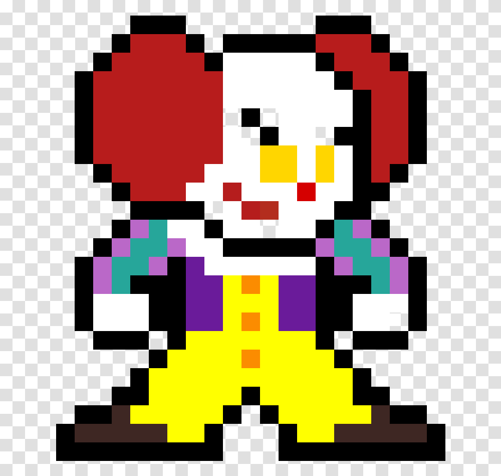Killer Clown Pixel Art, Pac Man, Rug Transparent Png