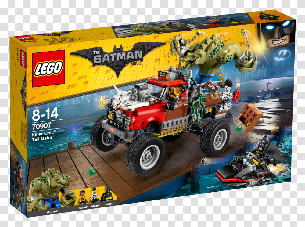 Killer Croc Tail Gator Lego Batman Movie, Wheel, Machine, Tire, Transportation Transparent Png