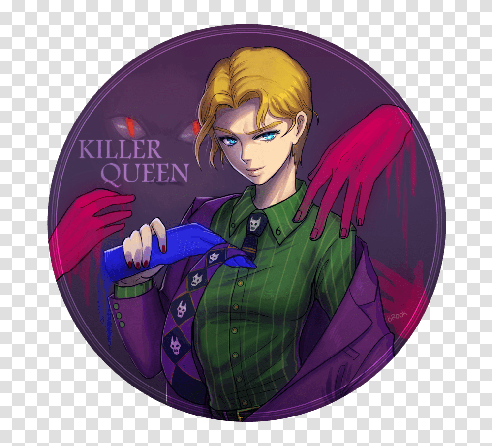 Killer Queen Jojo's Bizarre Adventure Cartoon, Person, Human, Disk, Dvd Transparent Png