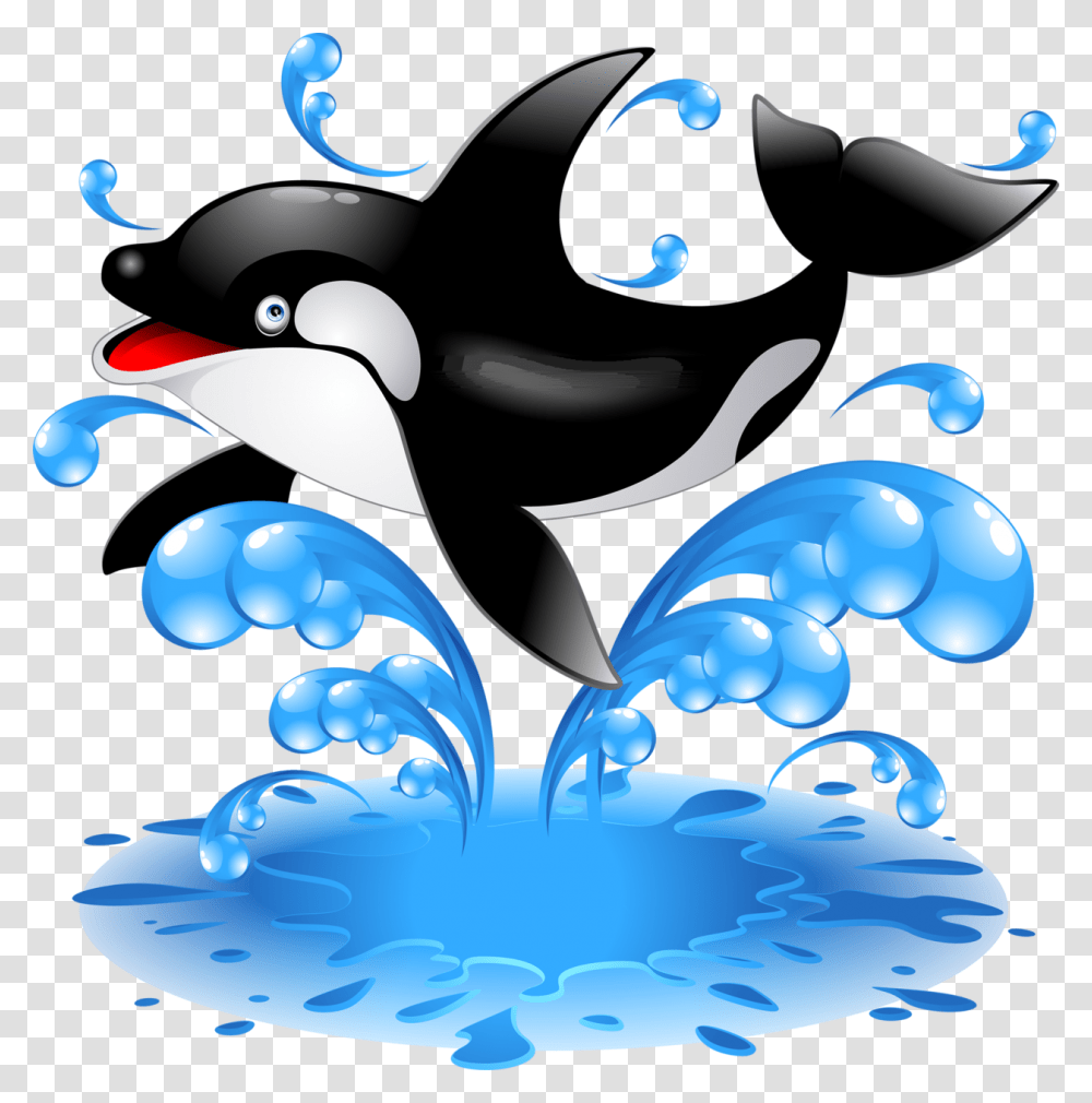 Killer Whale Cartoon Dolphin Jumping, Animal, Outdoors, Nature Transparent Png