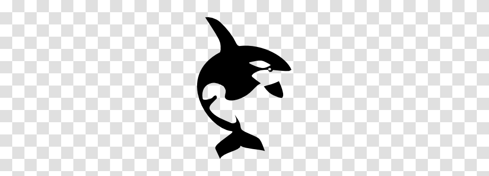 Killer Whale Sticker, Stencil Transparent Png