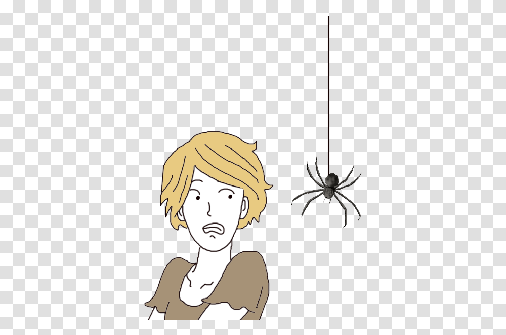 Killing A Spider Cartoon, Invertebrate, Animal, Arachnid, Insect Transparent Png
