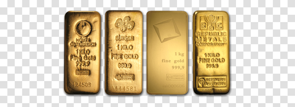 Kilo Gold Bar Gold Bars 1 Kg, Label, Mobile Phone, Electronics Transparent Png