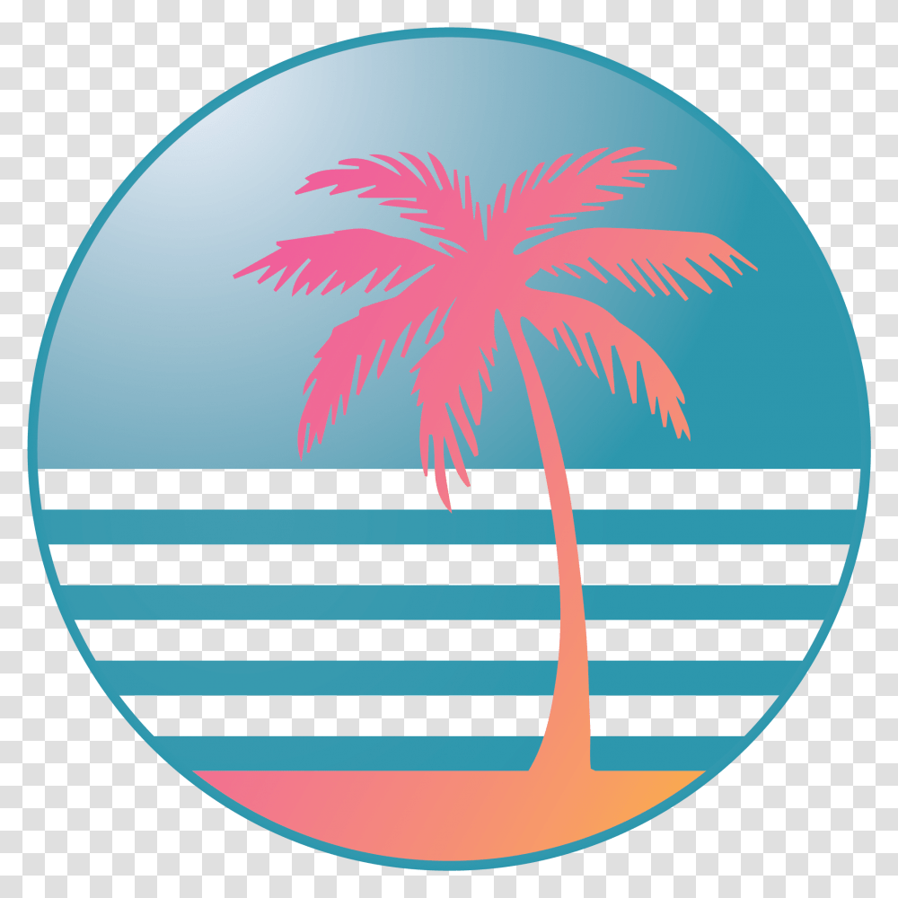 Kiloma Palm Island Tree Vector Paper Coaster Retro Palm Trees Vector, Sphere, Outdoors, Outer Space, Astronomy Transparent Png