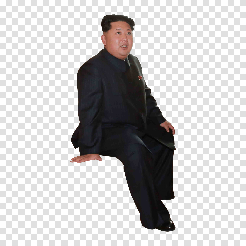 Kim Bong Un Meme Ready File Kim Jong Un Background, Clothing, Person, Sleeve, Sitting Transparent Png