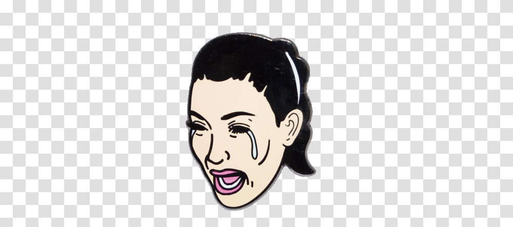 Kim Crying Face Outline, Head, Skin, Label Transparent Png